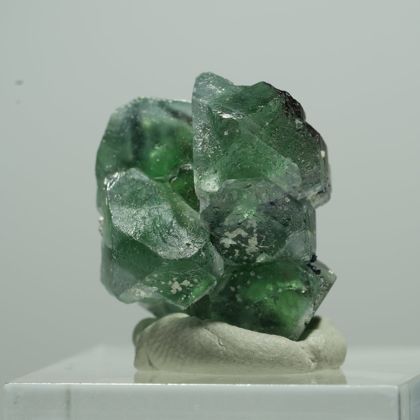 Phantom Fluorit Würfel, Schörl Turmalin, Muskovit Erongo, Namibia 11*10*7mm #13507