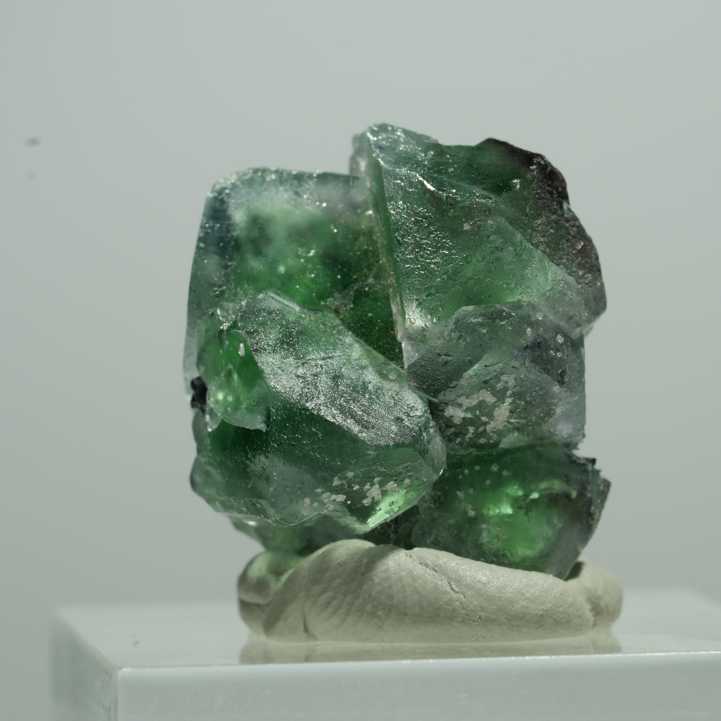 Phantom Fluorit Würfel, Schörl Turmalin, Muskovit Erongo, Namibia 11*10*7mm #13507