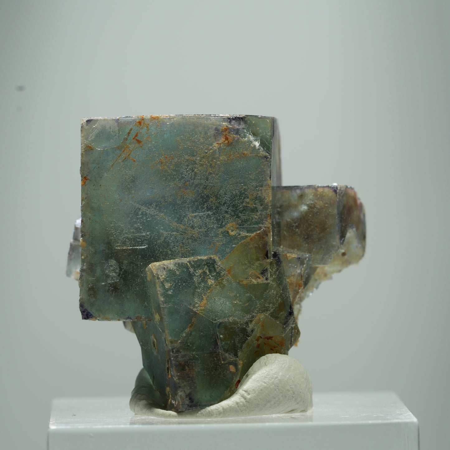 Seltene Phantom Fluorit Würfel Stufe, grün lila Okorusu, Namibia 12*12*6mm #13509
