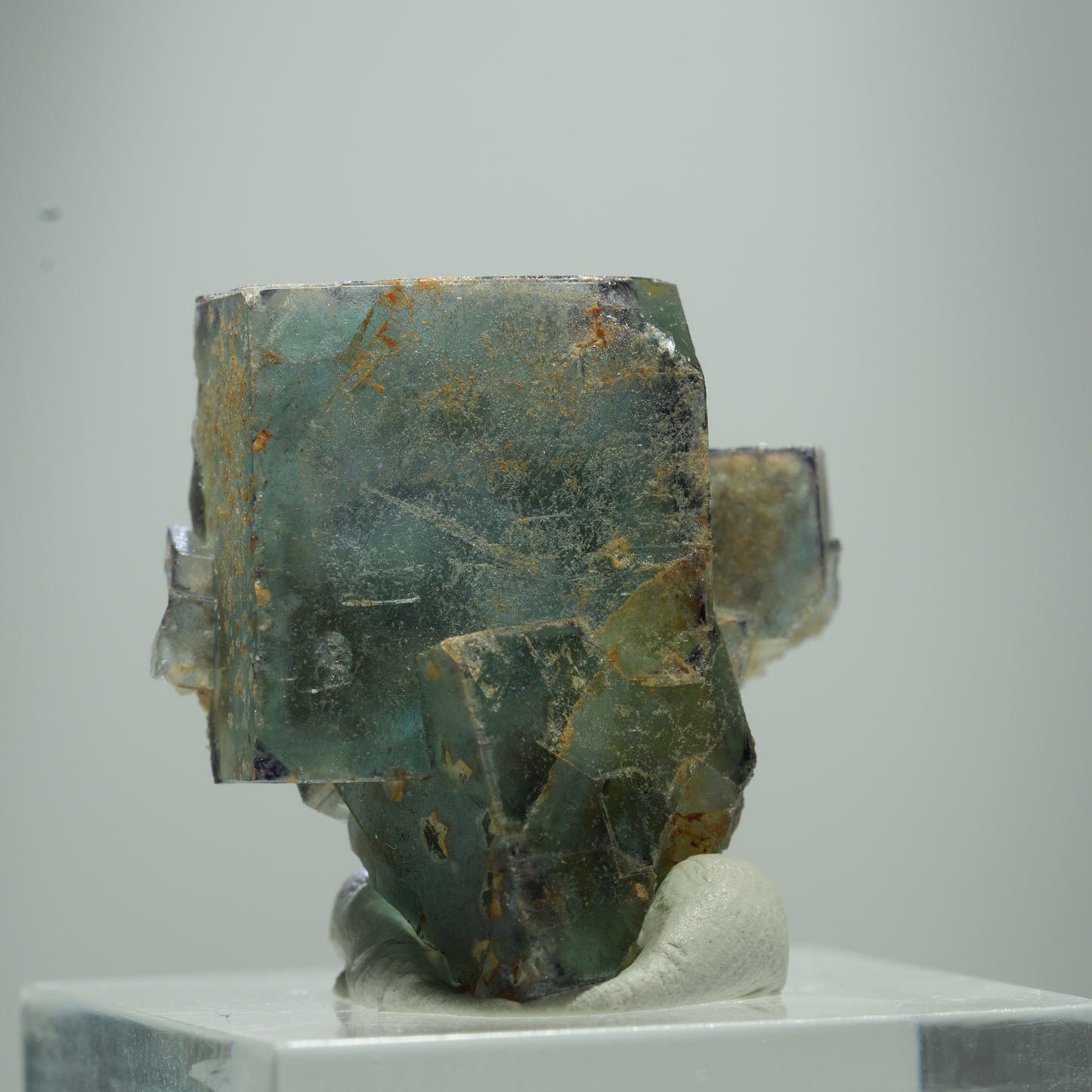 Seltene Phantom Fluorit Würfel Stufe, grün lila Okorusu, Namibia 12*12*6mm #13509