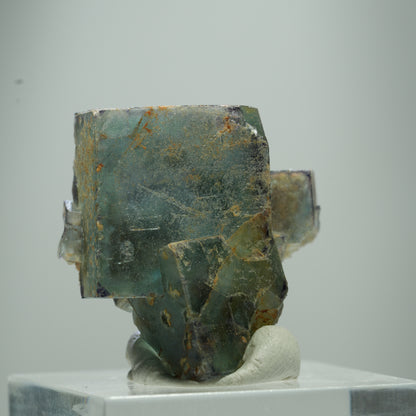 Seltene Phantom Fluorit Würfel Stufe, grün lila Okorusu, Namibia 12*12*6mm #13509