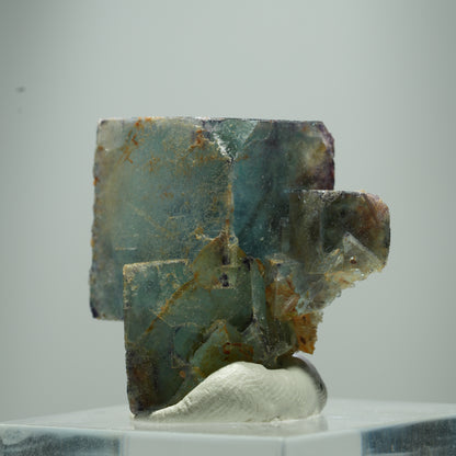Seltene Phantom Fluorit Würfel Stufe, grün lila Okorusu, Namibia 12*12*6mm #13509