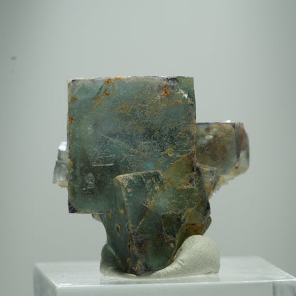 Seltene Phantom Fluorit Würfel Stufe, grün lila Okorusu, Namibia 12*12*6mm #13509