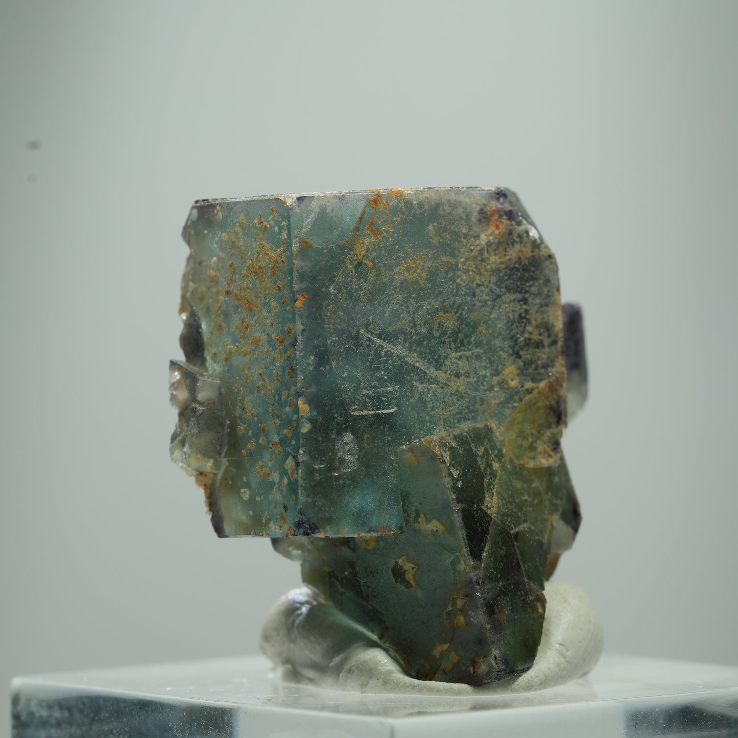 Seltene Phantom Fluorit Würfel Stufe, grün lila Okorusu, Namibia 12*12*6mm #13509