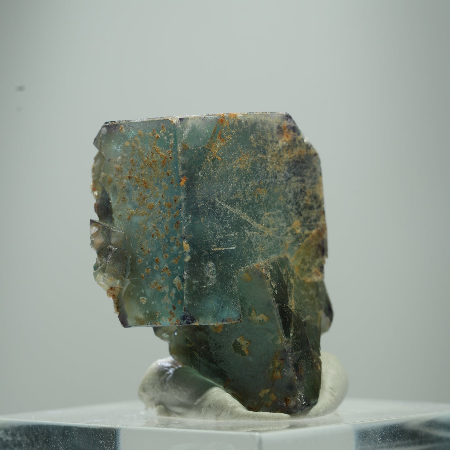 Seltene Phantom Fluorit Würfel Stufe, grün lila Okorusu, Namibia 12*12*6mm #13509