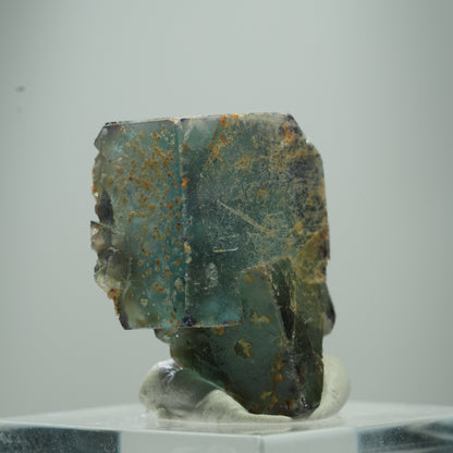Seltene Phantom Fluorit Würfel Stufe, grün lila Okorusu, Namibia 12*12*6mm #13509
