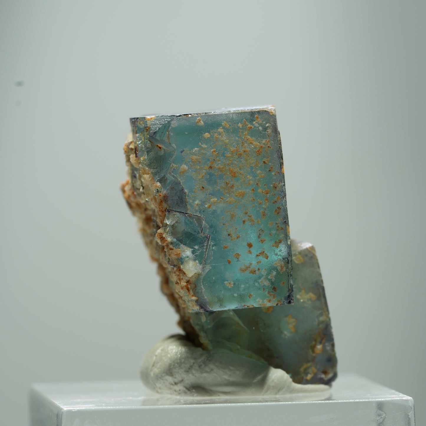 Seltene Phantom Fluorit Würfel Stufe, grün lila Okorusu, Namibia 12*12*6mm #13509