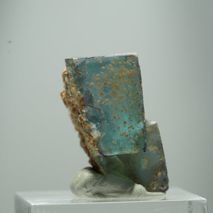 Seltene Phantom Fluorit Würfel Stufe, grün lila Okorusu, Namibia 12*12*6mm #13509