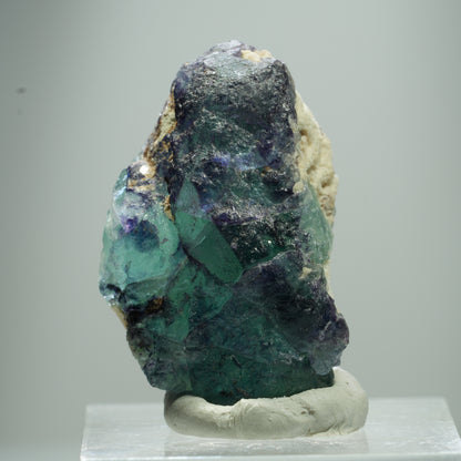 Seltene Phantom Fluorit Würfel Stufe, grün lila Erongo, Namibia 15*10*7mm #13510