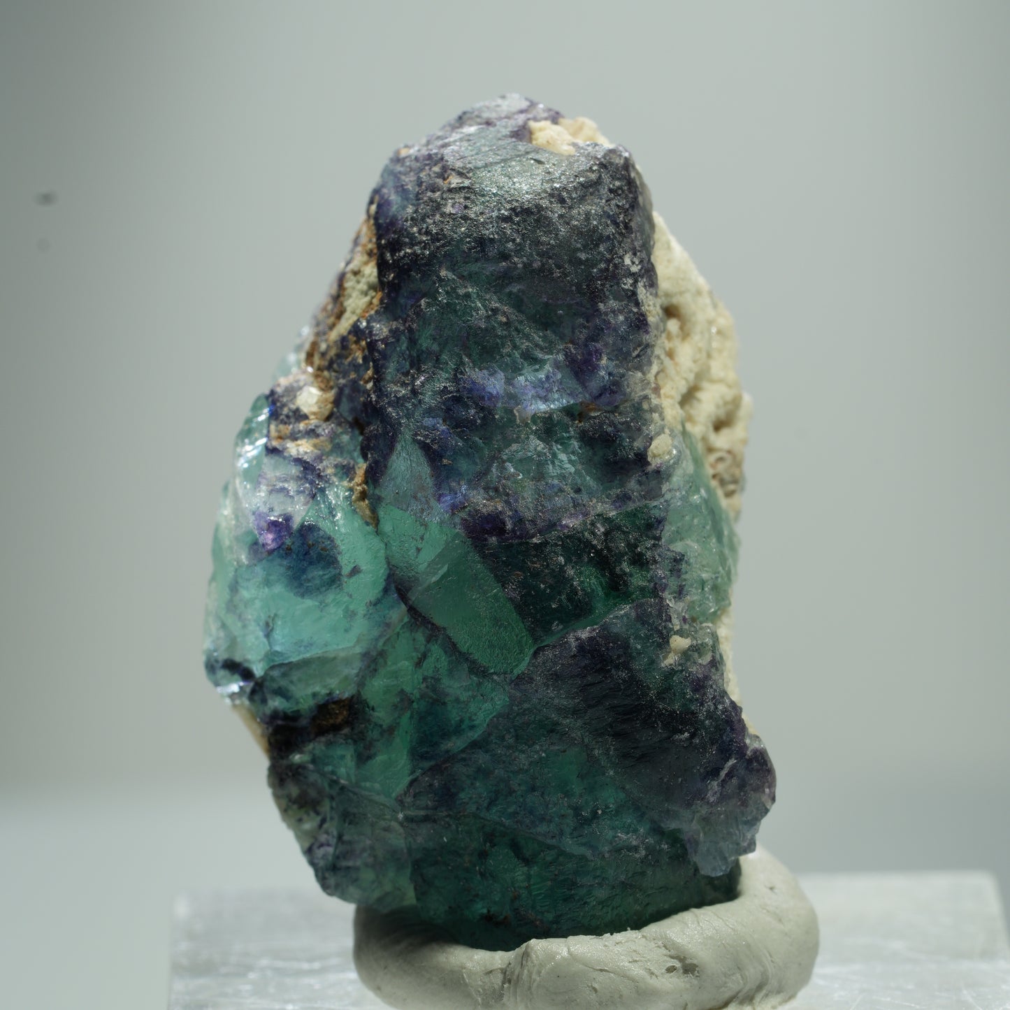 Seltene Phantom Fluorit Würfel Stufe, grün lila Erongo, Namibia 15*10*7mm #13510