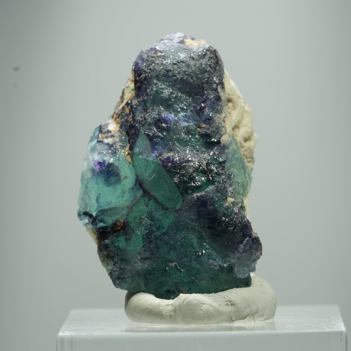 Seltene Phantom Fluorit Würfel Stufe, grün lila Erongo, Namibia 15*10*7mm #13510