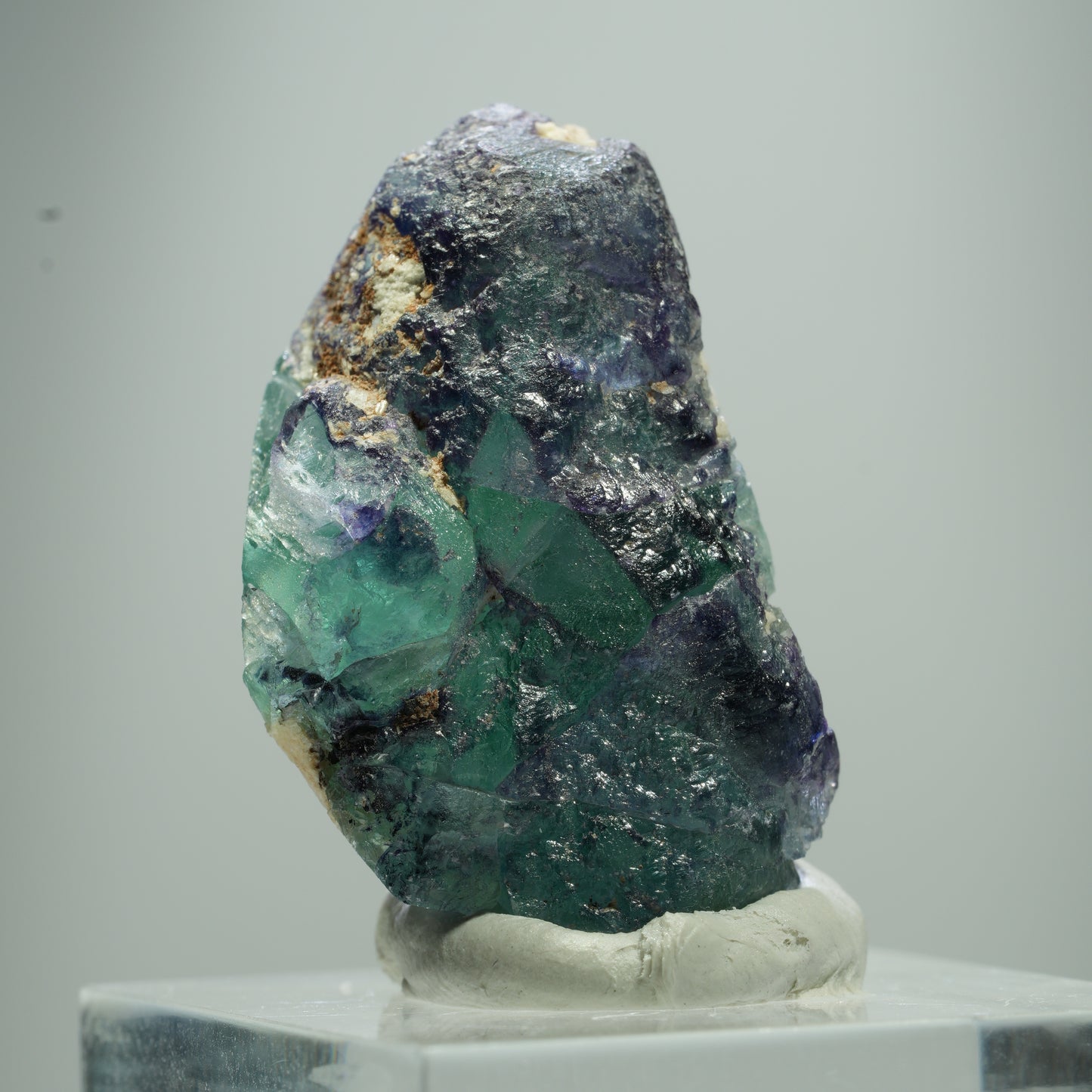 Seltene Phantom Fluorit Würfel Stufe, grün lila Erongo, Namibia 15*10*7mm #13510