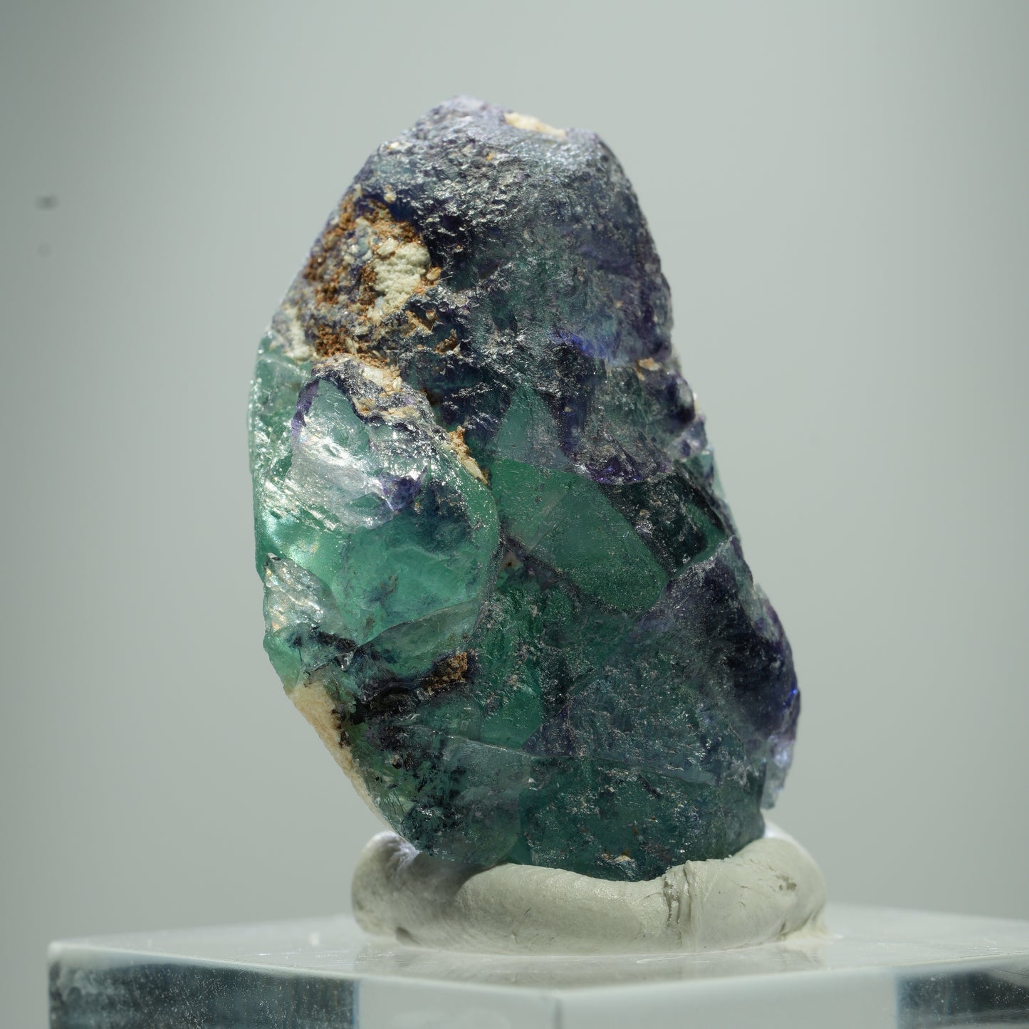Seltene Phantom Fluorit Würfel Stufe, grün lila Erongo, Namibia 15*10*7mm #13510