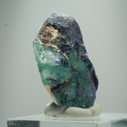 Seltene Phantom Fluorit Würfel Stufe, grün lila Erongo, Namibia 15*10*7mm #13510