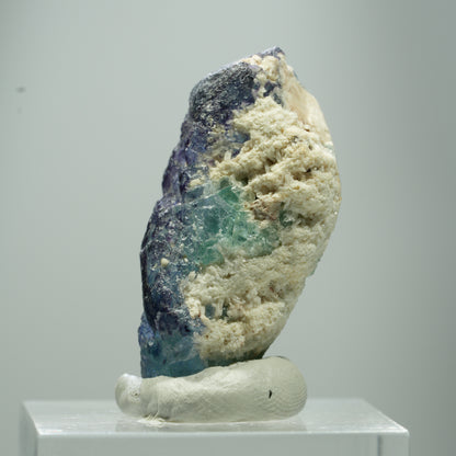 Seltene Phantom Fluorit Würfel Stufe, grün lila Erongo, Namibia 15*10*7mm #13510