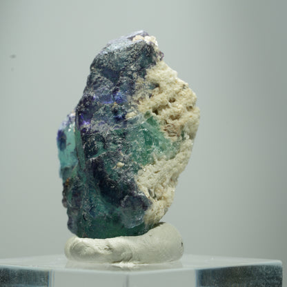 Seltene Phantom Fluorit Würfel Stufe, grün lila Erongo, Namibia 15*10*7mm #13510