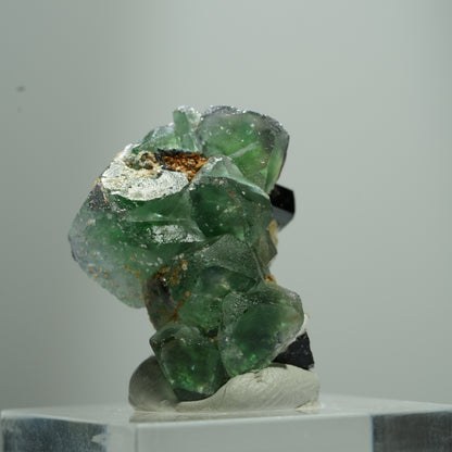Phantom Fluorit Würfel, Schörl Turmalin, Muskovit Erongo, Namibia 13*10*8mm #13511
