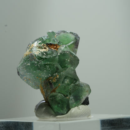 Phantom Fluorit Würfel, Schörl Turmalin, Muskovit Erongo, Namibia 13*10*8mm #13511