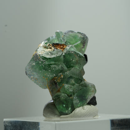Phantom Fluorit Würfel, Schörl Turmalin, Muskovit Erongo, Namibia 13*10*8mm #13511