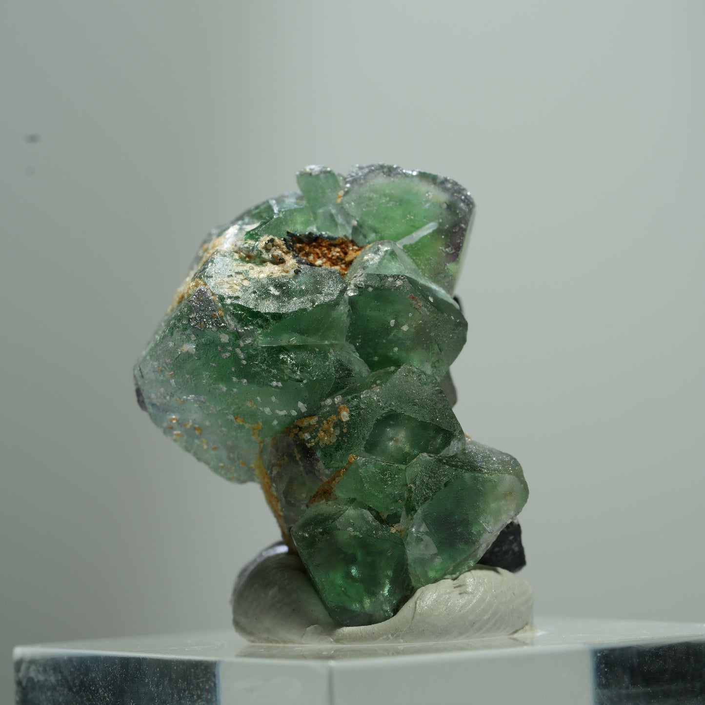 Phantom Fluorit Würfel, Schörl Turmalin, Muskovit Erongo, Namibia 13*10*8mm #13511