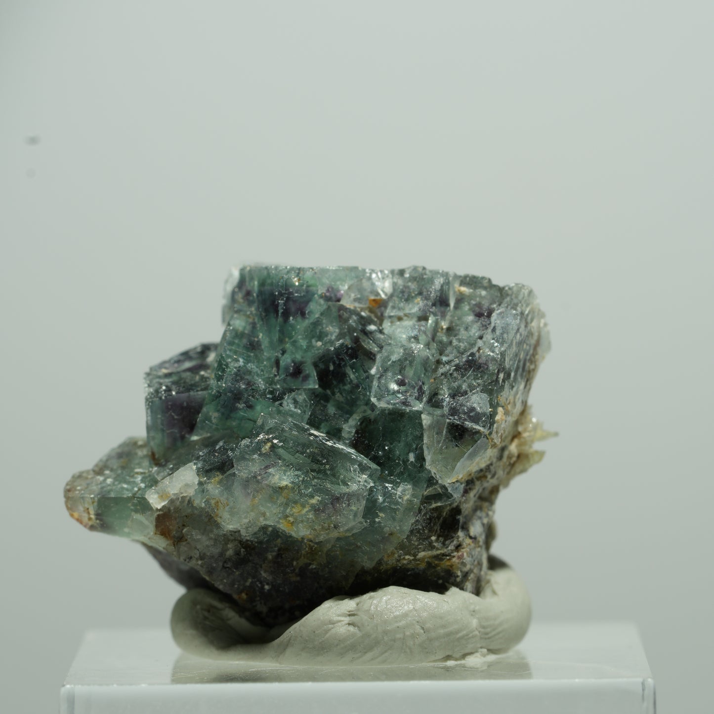 Seltene Phantom Fluorit Würfel Stufe, grün lila Erongo, Namibia 13*10*8mm #13512