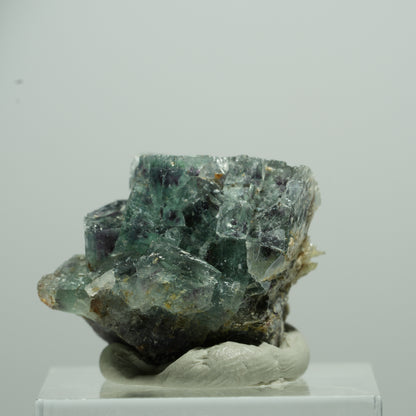 Seltene Phantom Fluorit Würfel Stufe, grün lila Erongo, Namibia 13*10*8mm #13512