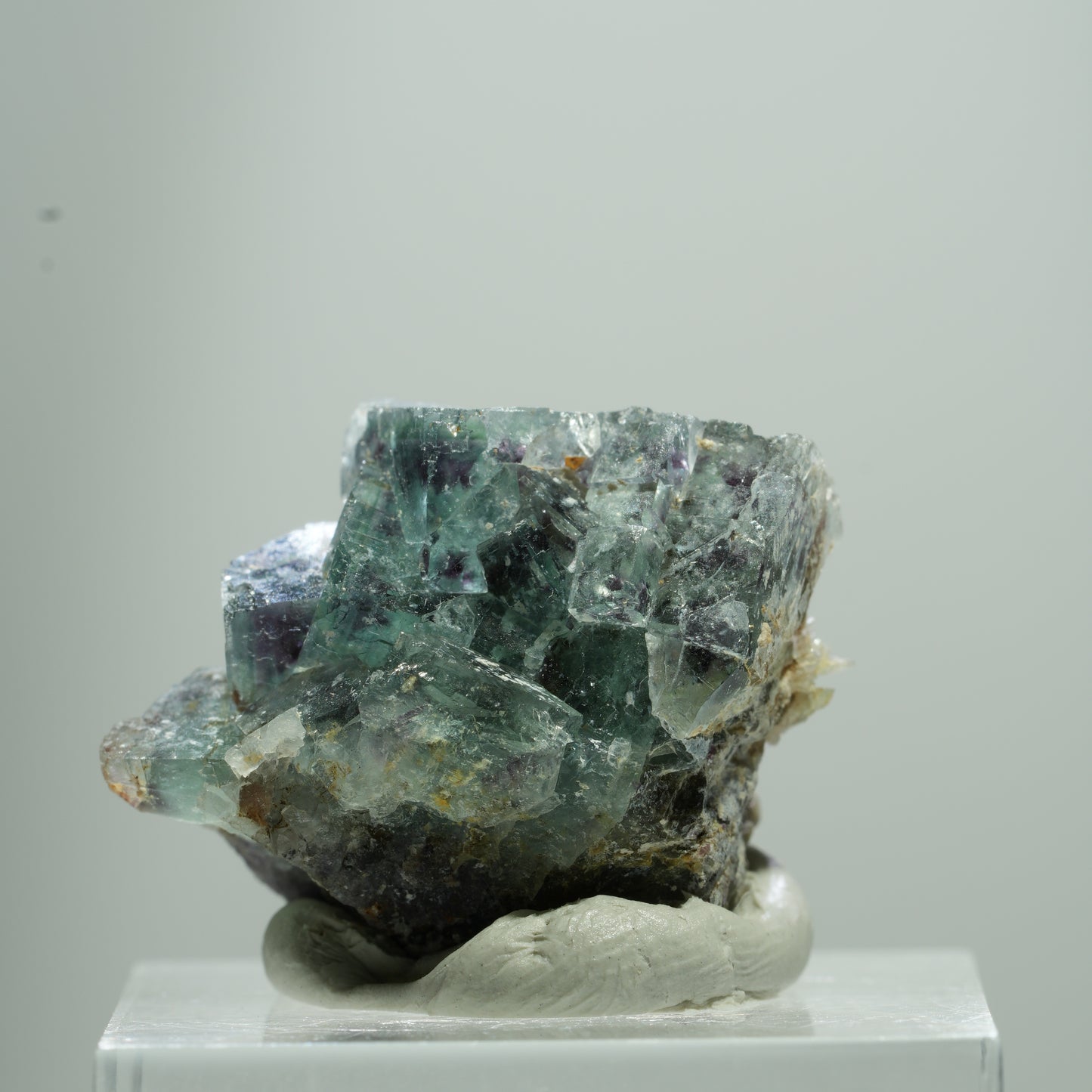 Seltene Phantom Fluorit Würfel Stufe, grün lila Erongo, Namibia 13*10*8mm #13512