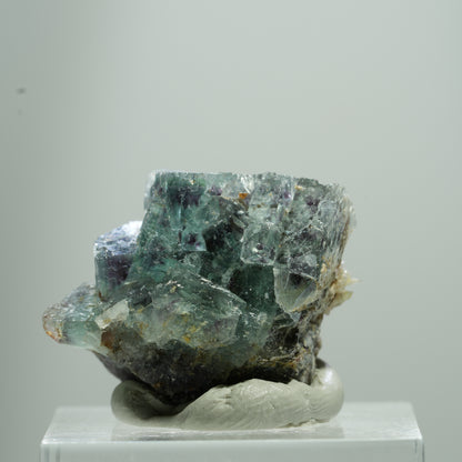 Seltene Phantom Fluorit Würfel Stufe, grün lila Erongo, Namibia 13*10*8mm #13512