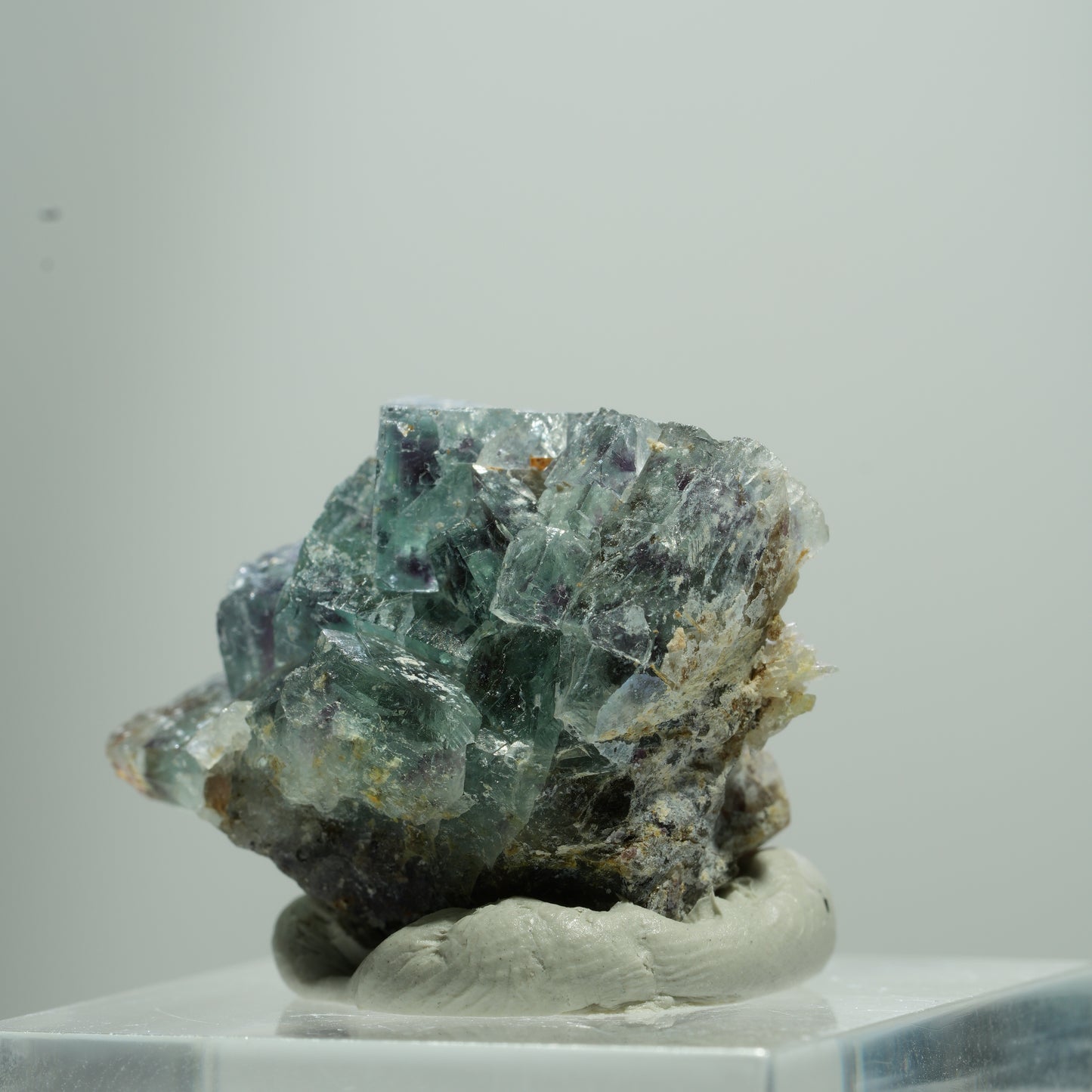 Seltene Phantom Fluorit Würfel Stufe, grün lila Erongo, Namibia 13*10*8mm #13512