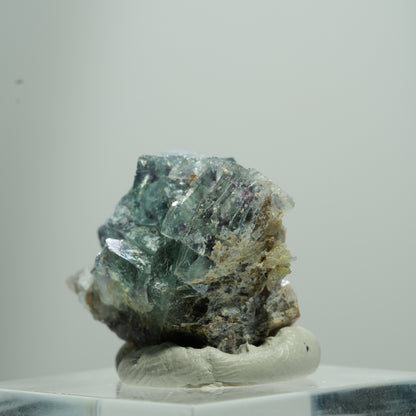 Seltene Phantom Fluorit Würfel Stufe, grün lila Erongo, Namibia 13*10*8mm #13512