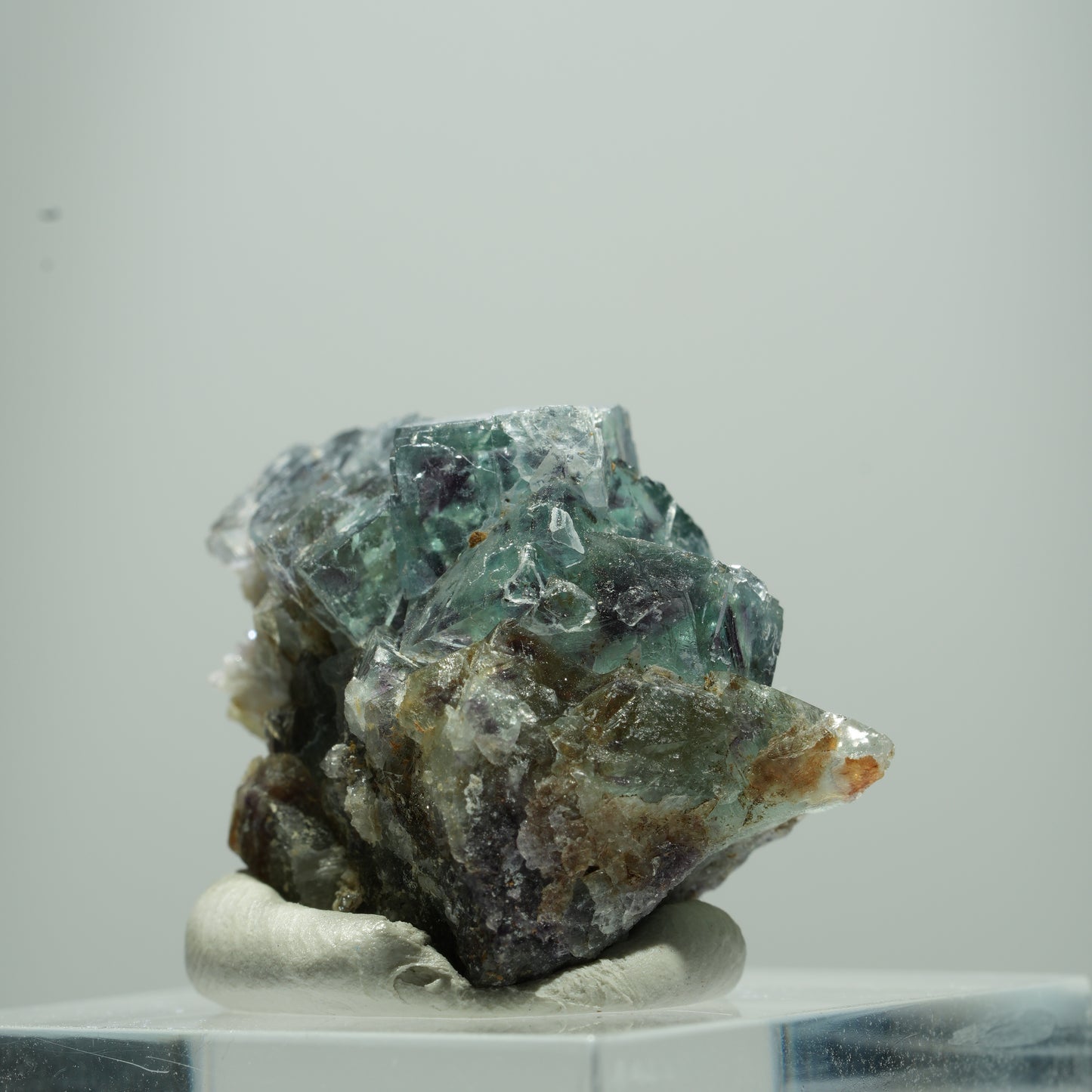 Seltene Phantom Fluorit Würfel Stufe, grün lila Erongo, Namibia 13*10*8mm #13512