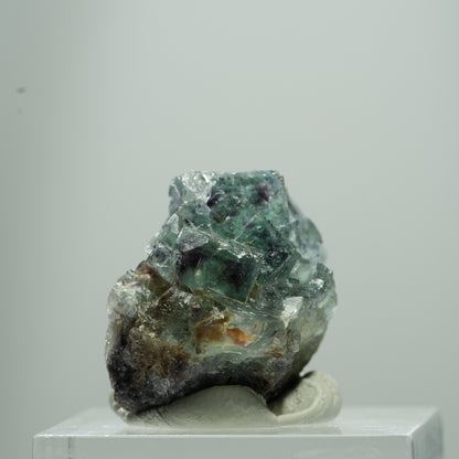 Seltene Phantom Fluorit Würfel Stufe, grün lila Erongo, Namibia 13*10*8mm #13512