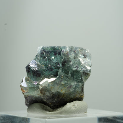Seltene Phantom Fluorit Würfel Stufe, grün lila Erongo, Namibia 13*10*8mm #13512