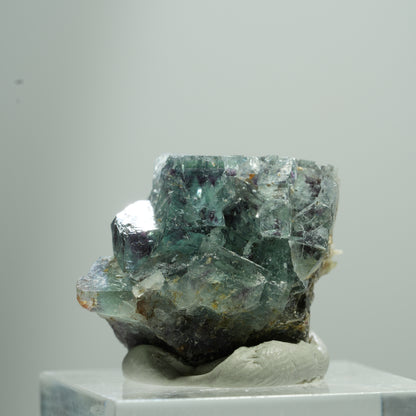 Seltene Phantom Fluorit Würfel Stufe, grün lila Erongo, Namibia 13*10*8mm #13512