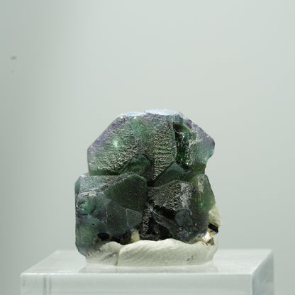 Phantom Fluorit hexagonal, Schörl Turmalin, Muskovit Erongo, Namibia 11*9*8mm #13514