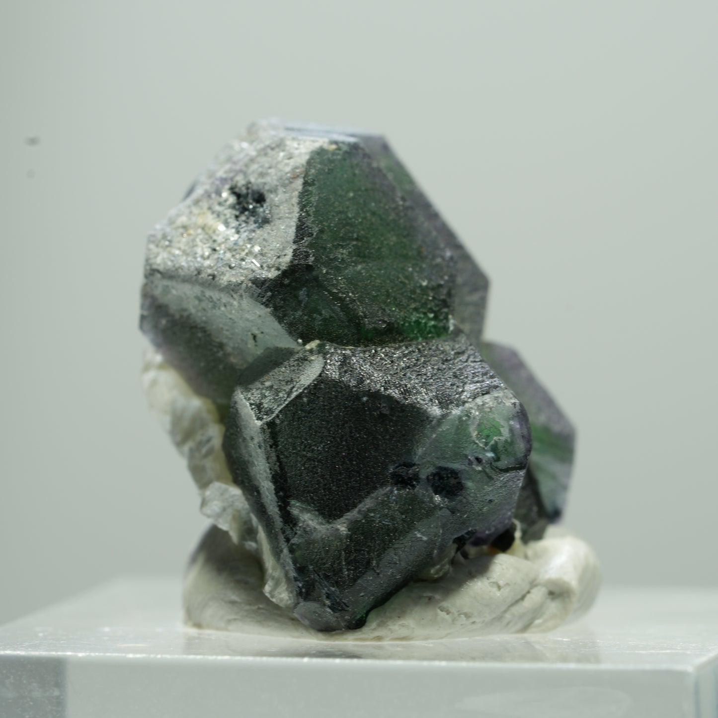 Phantom Fluorit hexagonal, Schörl Turmalin, Muskovit Erongo, Namibia 11*9*8mm #13514
