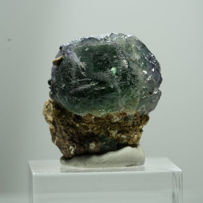 Phantom Fluorit Würfel, Schörl Turmalin, Muskovit Erongo, Namibia 14*12*11mm #13516