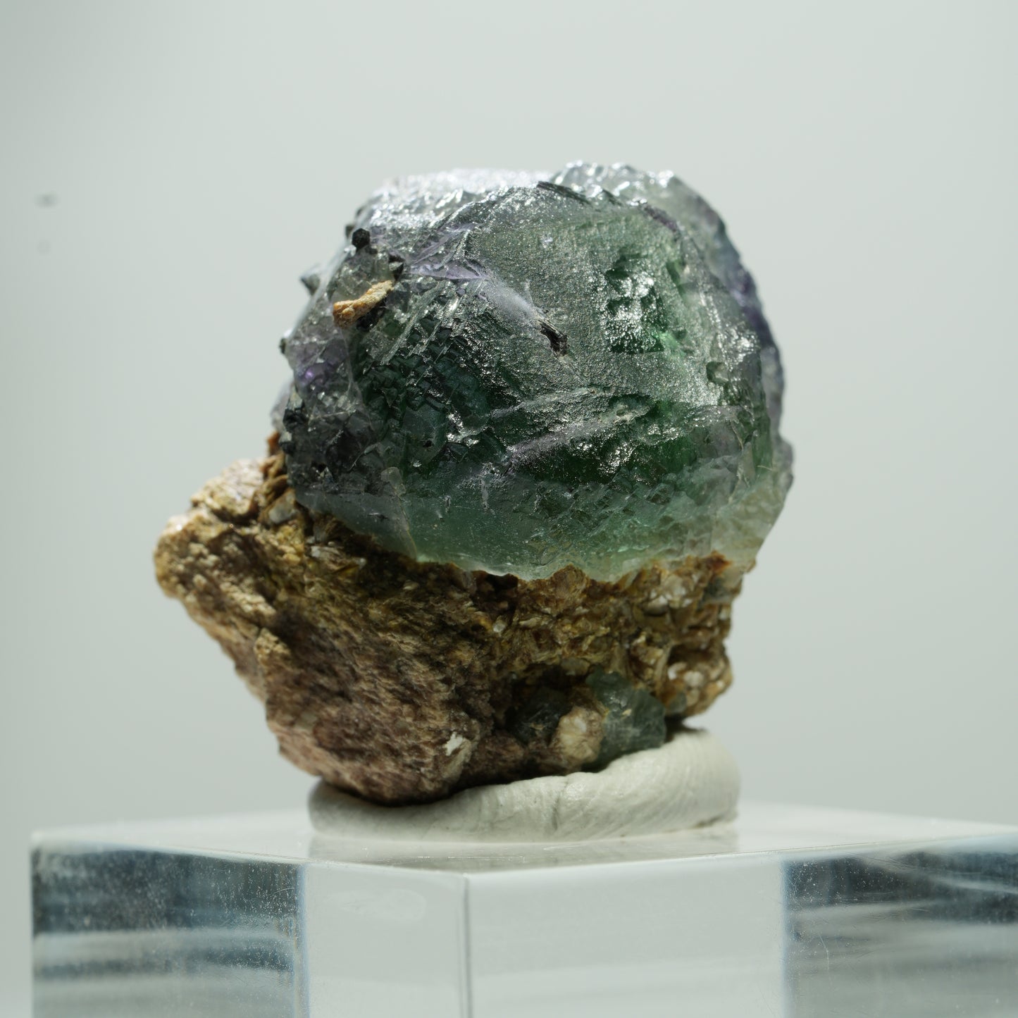 Phantom Fluorit Würfel, Schörl Turmalin, Muskovit Erongo, Namibia 14*12*11mm #13516