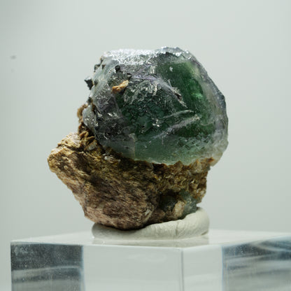 Phantom Fluorit Würfel, Schörl Turmalin, Muskovit Erongo, Namibia 14*12*11mm #13516
