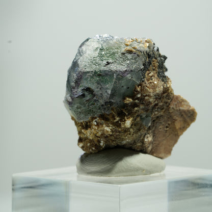 Phantom Fluorit Würfel, Schörl Turmalin, Muskovit Erongo, Namibia 14*12*11mm #13516