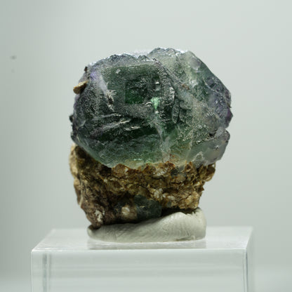 Phantom Fluorit Würfel, Schörl Turmalin, Muskovit Erongo, Namibia 14*12*11mm #13516