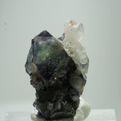 Seltene klare Phantom Fluorit Würfel, Quarz Stufe Erongo, Namibia 13*9*7mm #13517