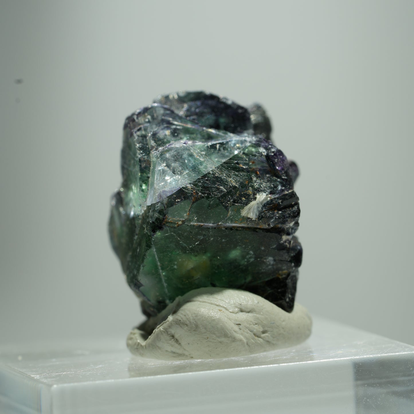 Phantom Fluorit Würfel, Schörl Turmalin, Muskovit Erongo, Namibia 12*9*8mm #13518