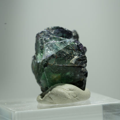 Phantom Fluorit Würfel, Schörl Turmalin, Muskovit Erongo, Namibia 12*9*8mm #13518