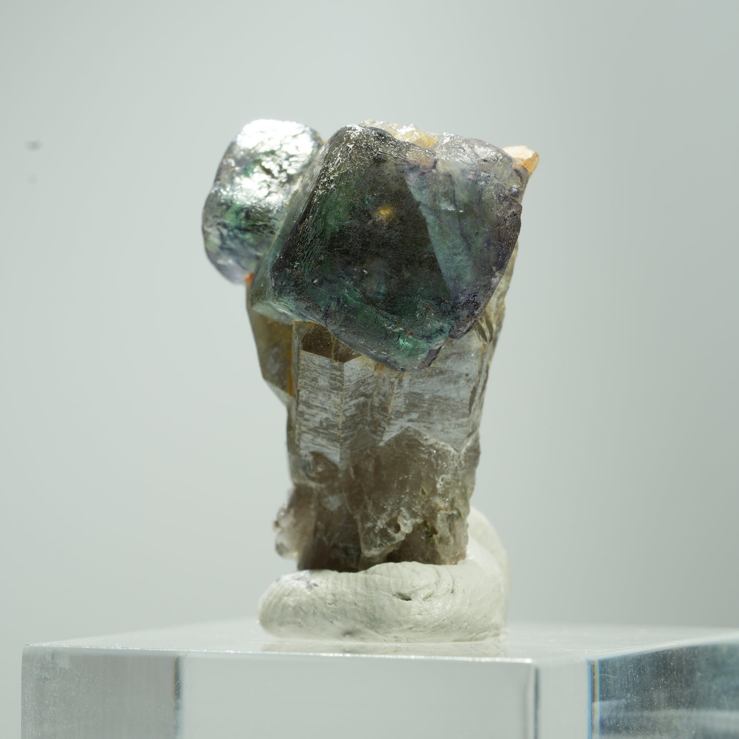 Seltene Phantom Fluorit, Rauchquarz Stufe Erongo, Namibia 13*9*7mm #13520