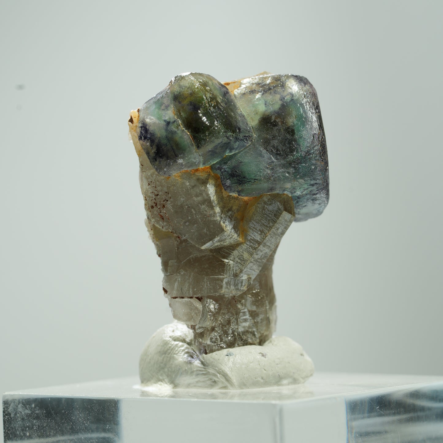 Seltene Phantom Fluorit, Rauchquarz Stufe Erongo, Namibia 13*9*7mm #13520