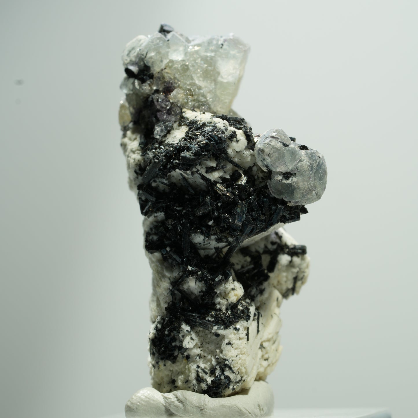 Seltene Phantom Fluorit, Orthoklas, Rauchquarz Stufe Erongo, Namibia 21*12*12mm #13522