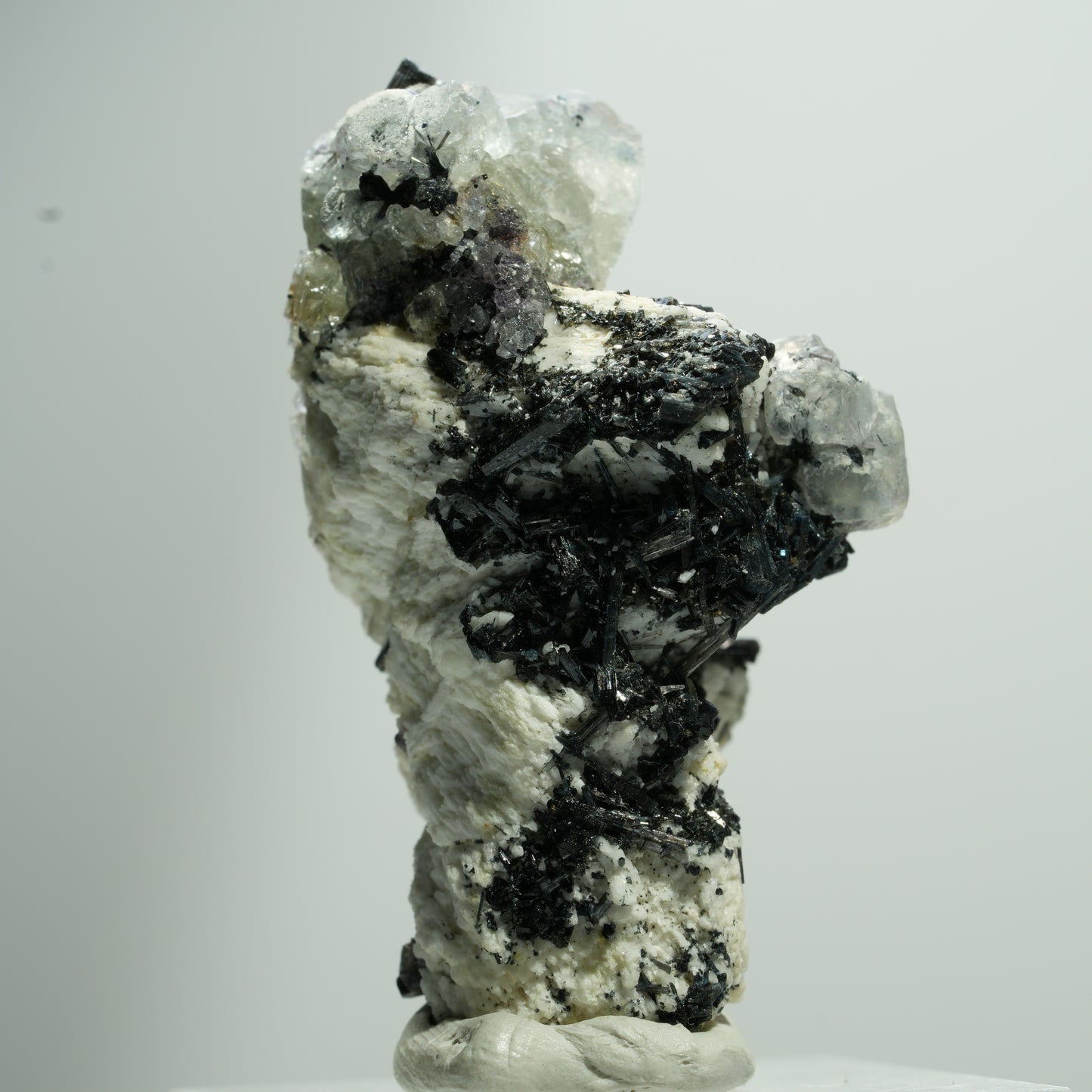 Seltene Phantom Fluorit, Orthoklas, Rauchquarz Stufe Erongo, Namibia 21*12*12mm #13522