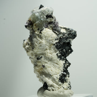 Seltene Phantom Fluorit, Orthoklas, Rauchquarz Stufe Erongo, Namibia 21*12*12mm #13522