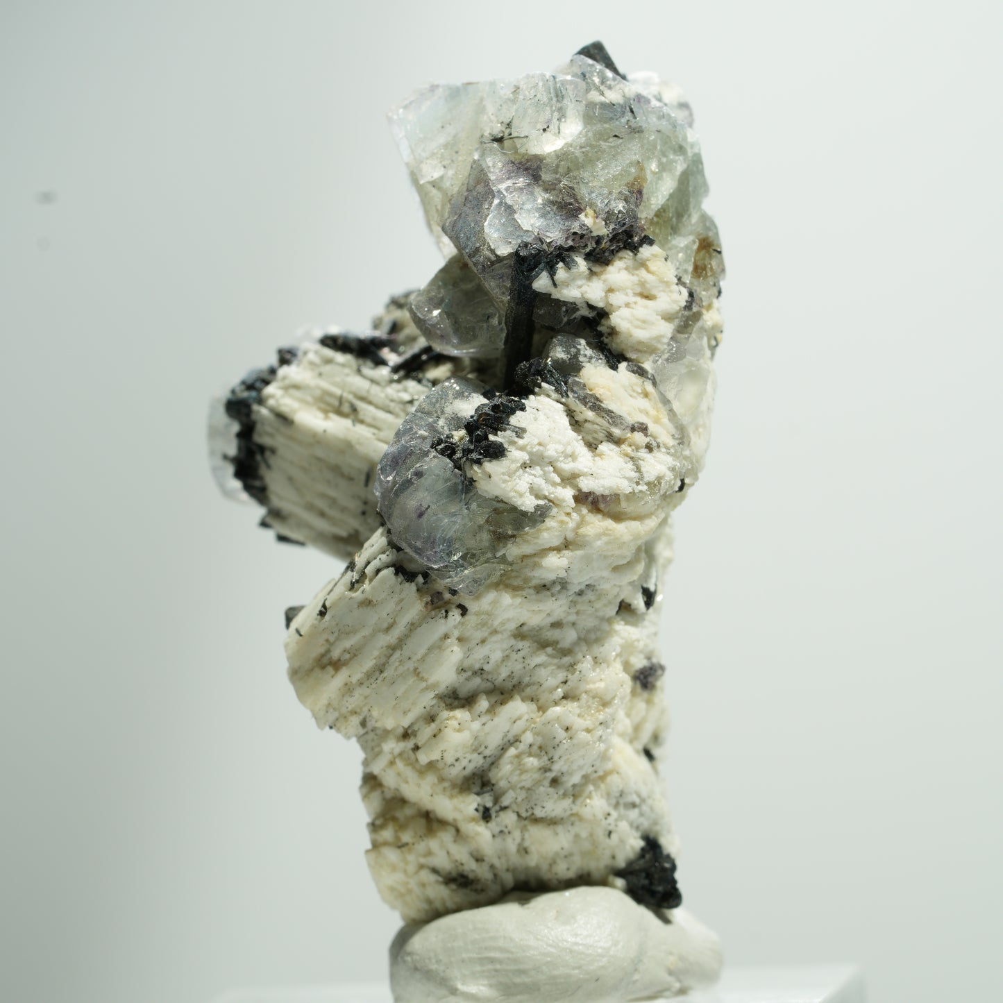 Seltene Phantom Fluorit, Orthoklas, Rauchquarz Stufe Erongo, Namibia 21*12*12mm #13522